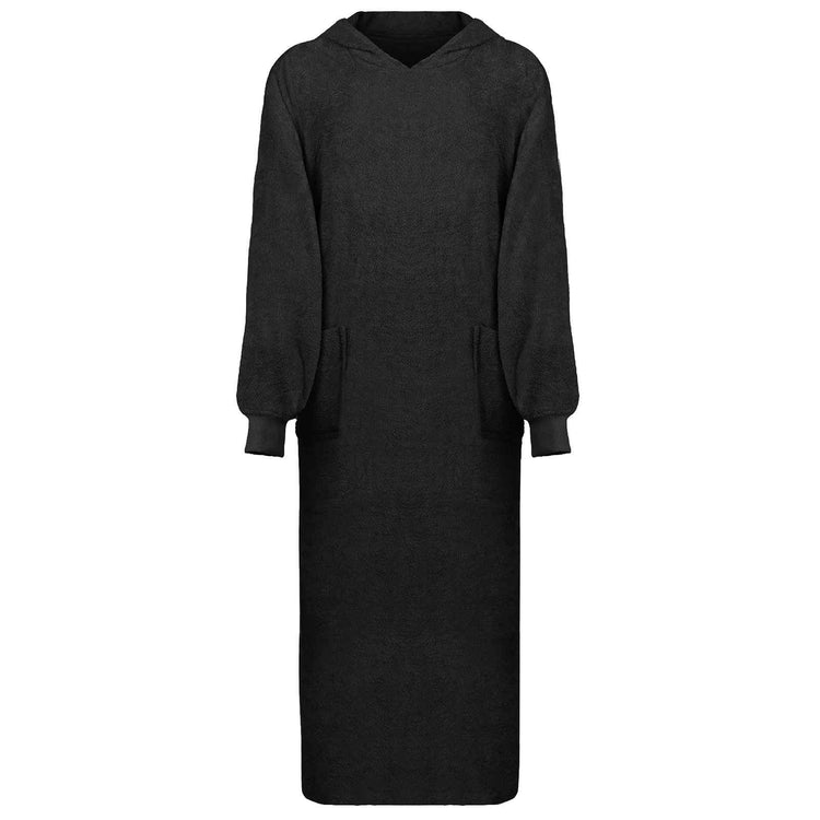 VidaXL couverture à capuche kinn noir xxl coton