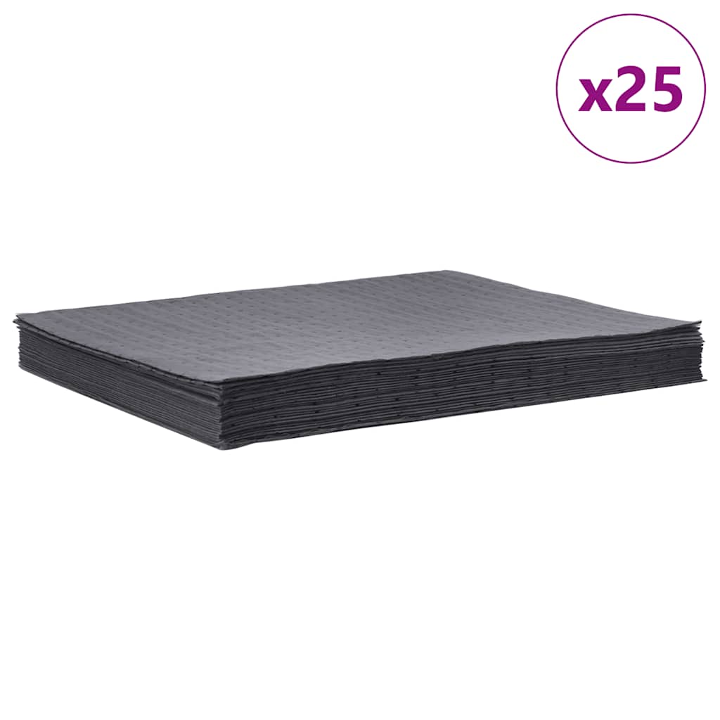 VidaXL tampons absorbant l'huile 25 pcs 40x50 cm gris