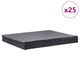 VidaXL tampons absorbant l'huile 25 pcs 40x50 cm gris