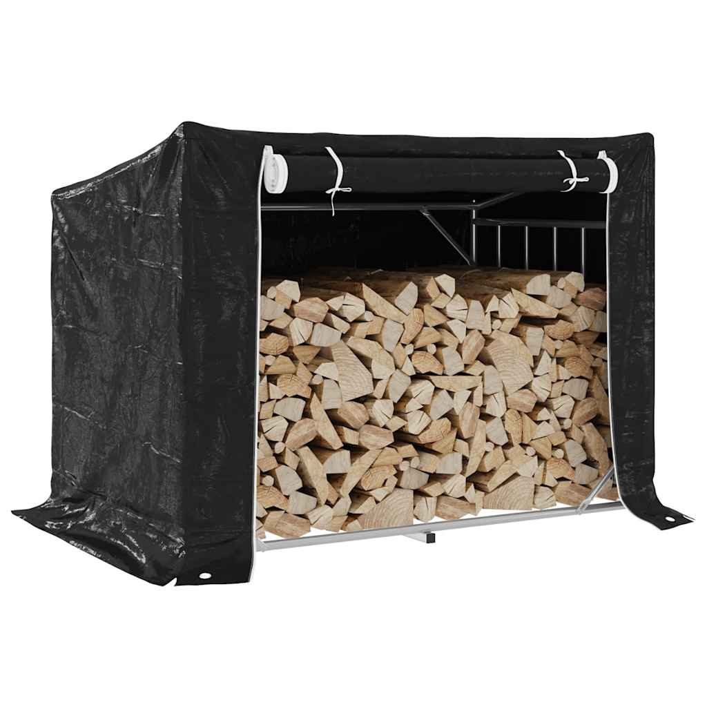 Foyer du vidaxl avec couvercle de pluie 150,5x100.5x110,5 cm en acier