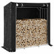 Vidaxx support à bois de chauffage avec housse de pluie 200x80x200 cm en acier galvanisé