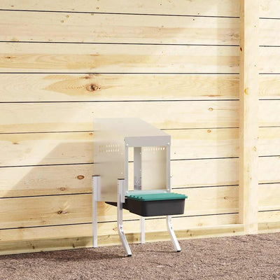 Nichoir à poules Vidaxl 1 compartiment avec pieds en acier galvanisé