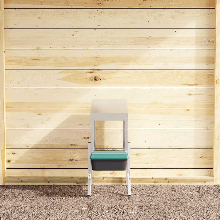 Nichoir à poules Vidaxl 2 compartiments avec pieds en acier galvanisé