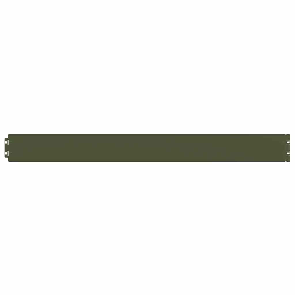 Vidaxl bordures de pelouse 10 pcs 10x103 cm acier laminé à froid vert olive