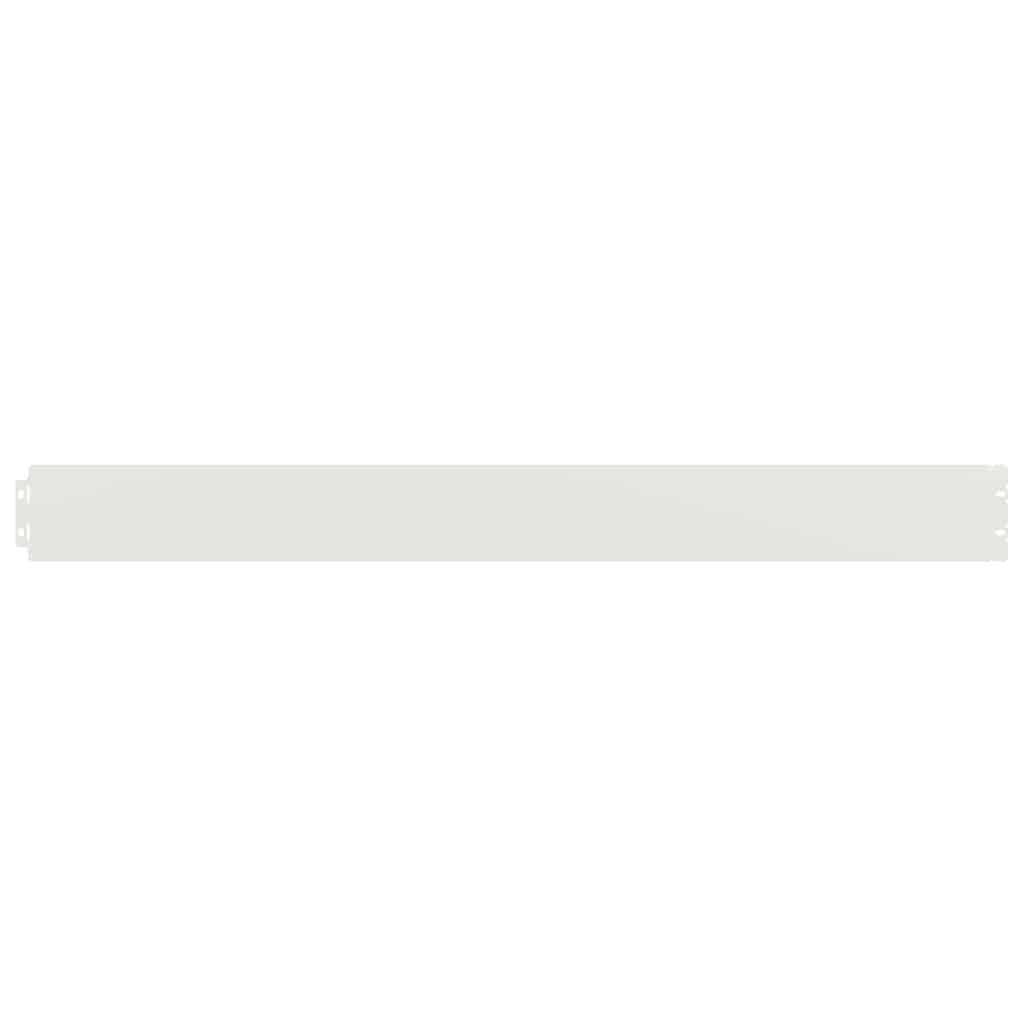 Vidaxl bordures de pelouse 50 pcs 10x103 cm acier laminé à froid blanc