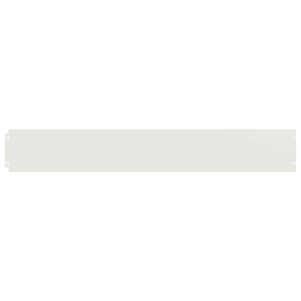 Vidaxl bordures de pelouse 10 pcs 15x103 cm acier laminé à froid blanc