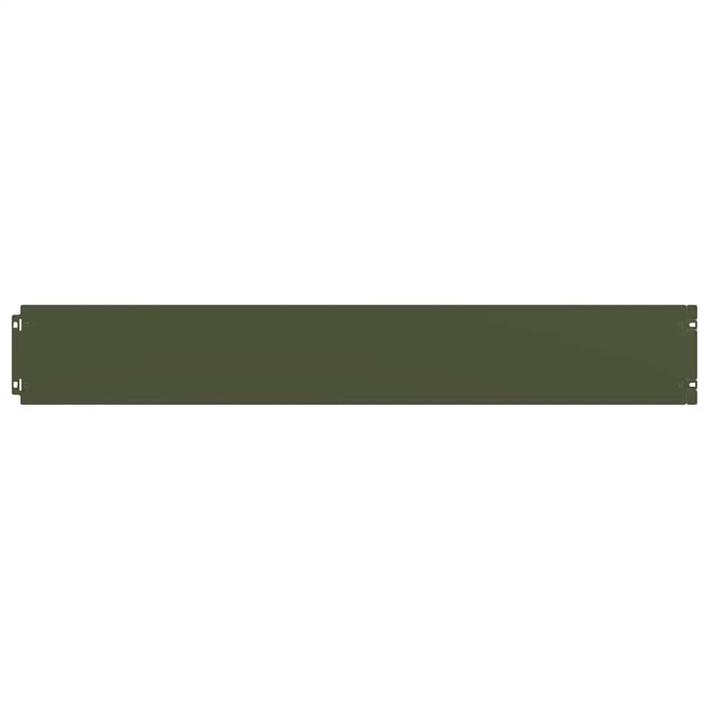 Vidaxl bordures de pelouse 10 pcs 15x103 cm acier laminé à froid vert olive