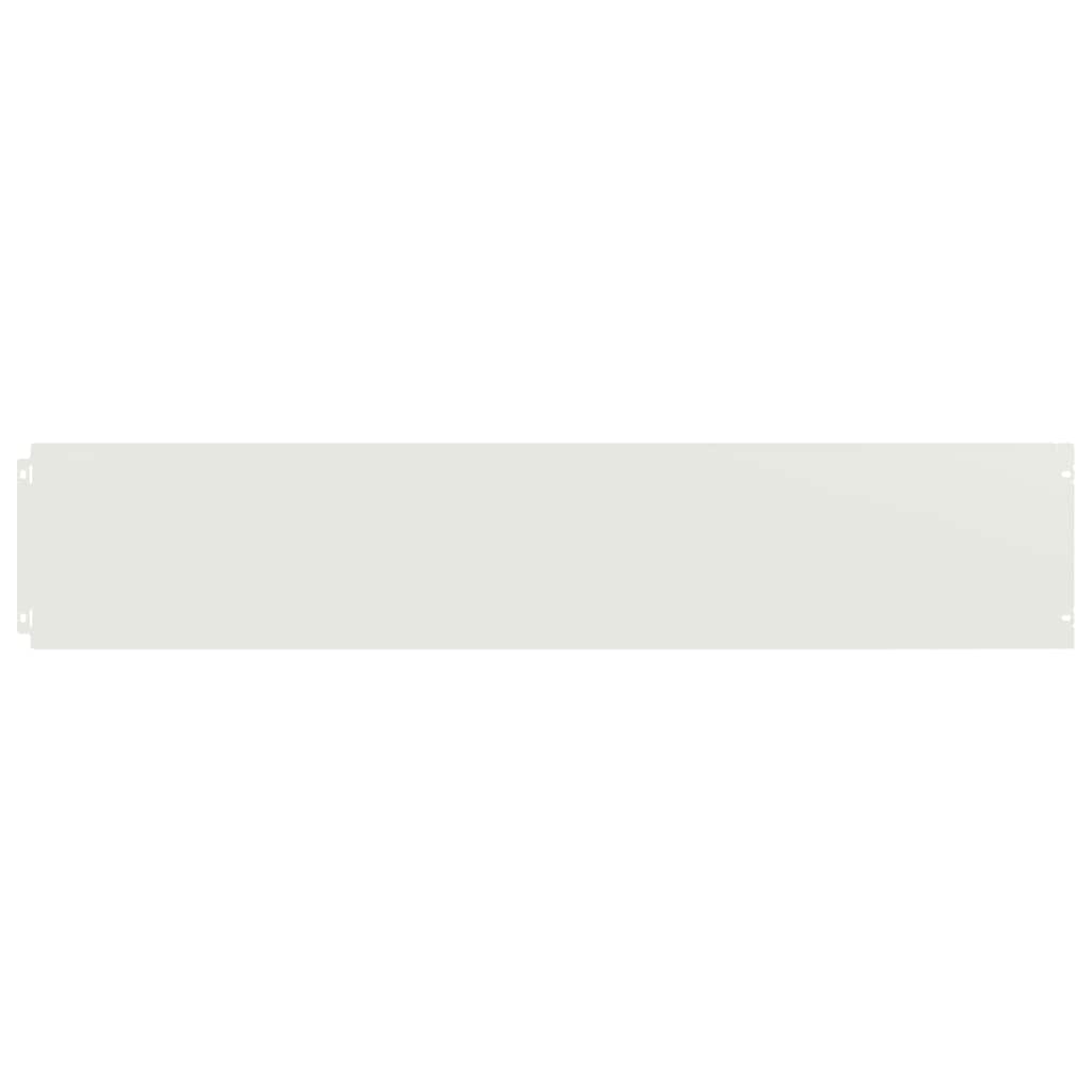 Vidaxl bordures de pelouse 10 pcs 20x103 cm acier laminé à froid blanc