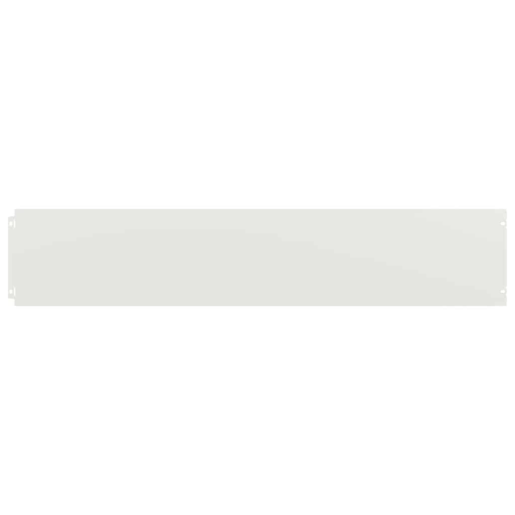 Vidaxl bordures de pelouse 30 pcs 20x103 cm acier laminé à froid blanc