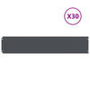 Vidaxl bordures de pelouse 30 pcs 20x103 cm acier laminé à froid anthracite