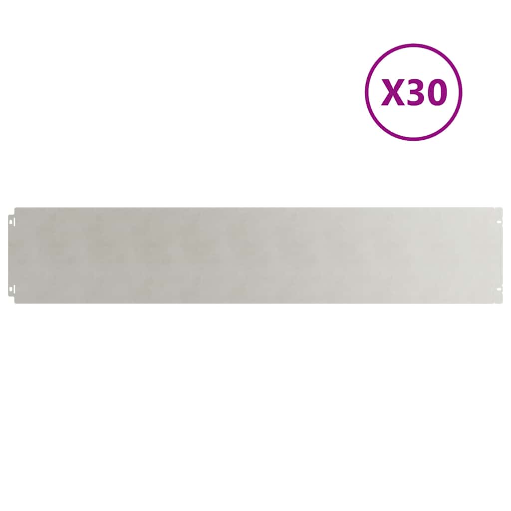Vidaxxl bordures de pelouse 30 pcs 20x103 cm acier inoxydable