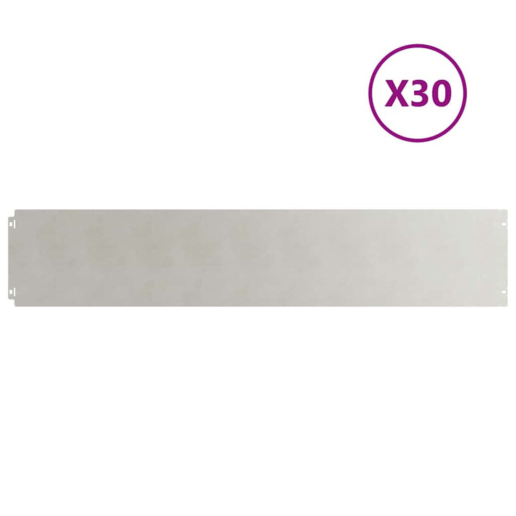 Vidaxxl bordures de pelouse 30 pcs 20x103 cm acier inoxydable