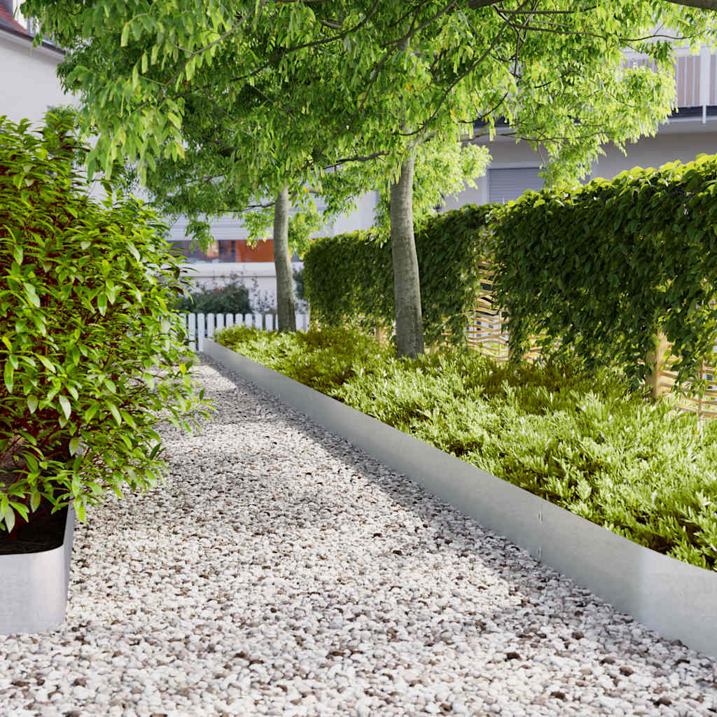 Vidaxl bordures de pelouse 30 pcs 20x103 cm acier galvanisé