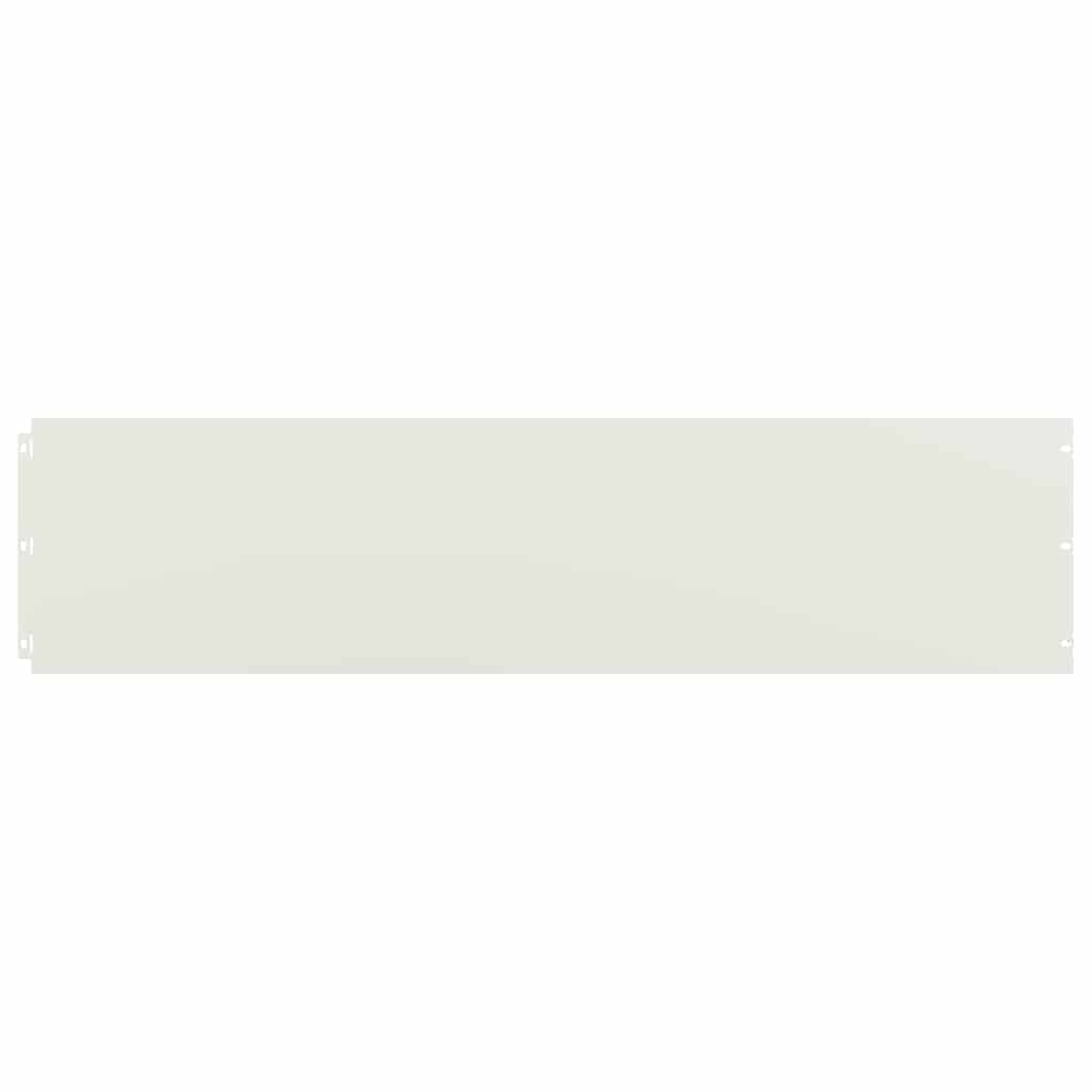 Vidaxl bordures de pelouse 10 pcs 25x103 cm acier laminé à froid blanc