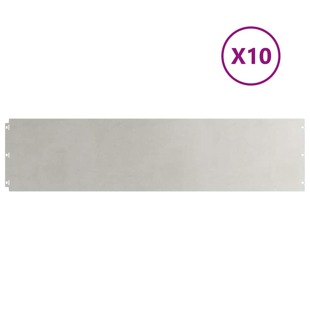 Vidaxxl bordures de pelouse 10 pcs 25x103 cm acier inoxydable
