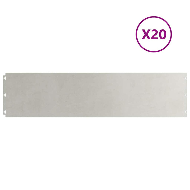 VidaXL bordures de pelouse 20 pcs 25x103 cm acier inoxydable