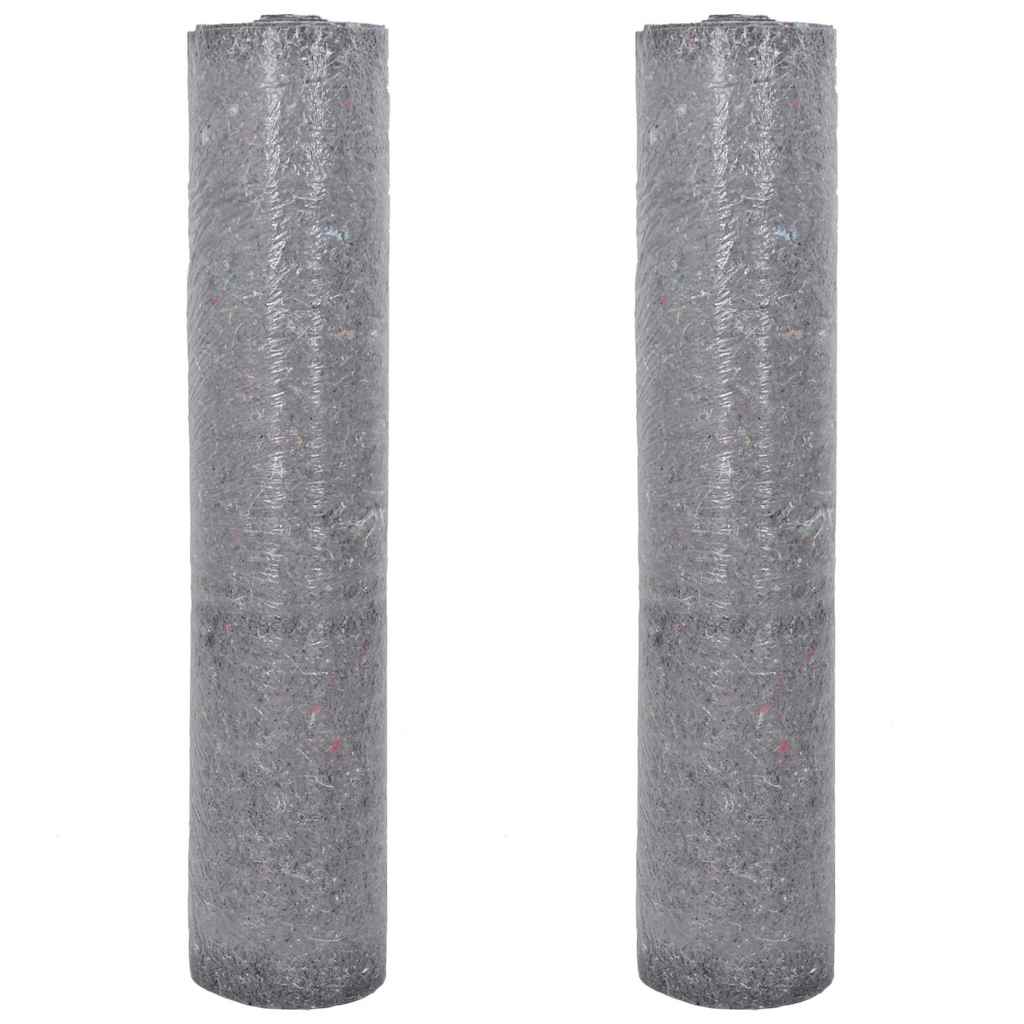 Vidaxl non-tissé de peinture antidérapant 2 pcs 25 m 280 g m² gris