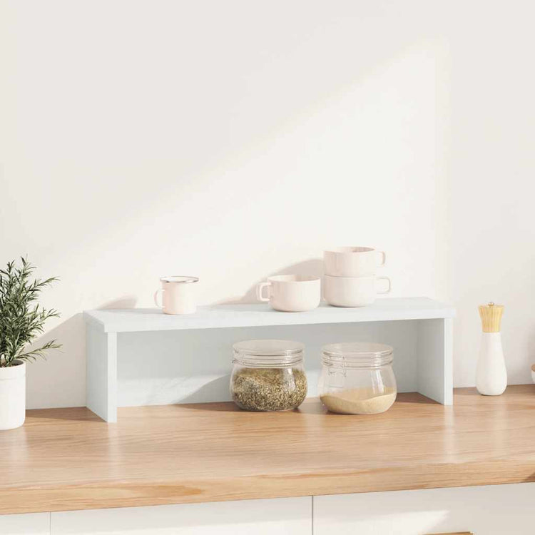 Vidaxx étagère de cuisine empilable 50x15x16 cm bois d'ingénierie blanc