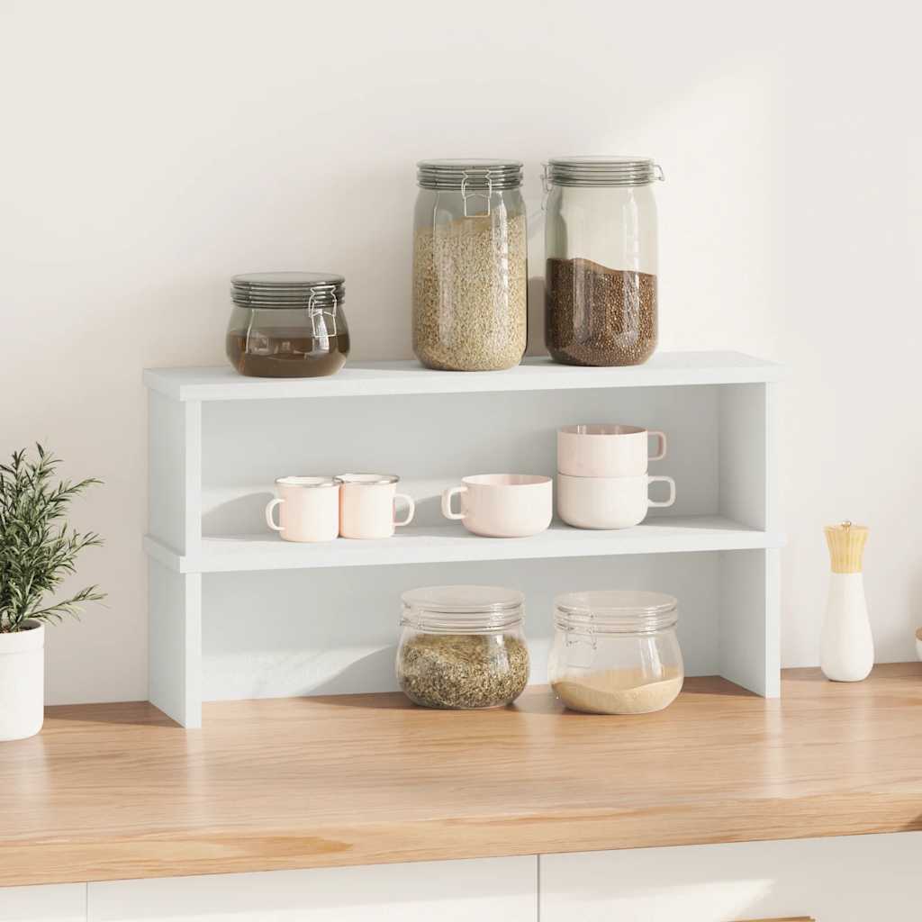 Vidaxx étagères de cuisine empilables 2 pcs 50x15x16 cm blanc