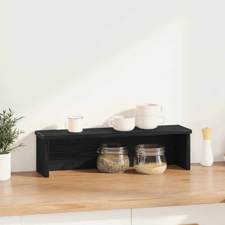 Vidaxx étagère de cuisine empilable 50x15x16 cm bois fini noir