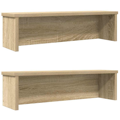 VidaXL étagères de cuisine empilables 2 pcs 50x15x16 cm couleur chêne sonoma