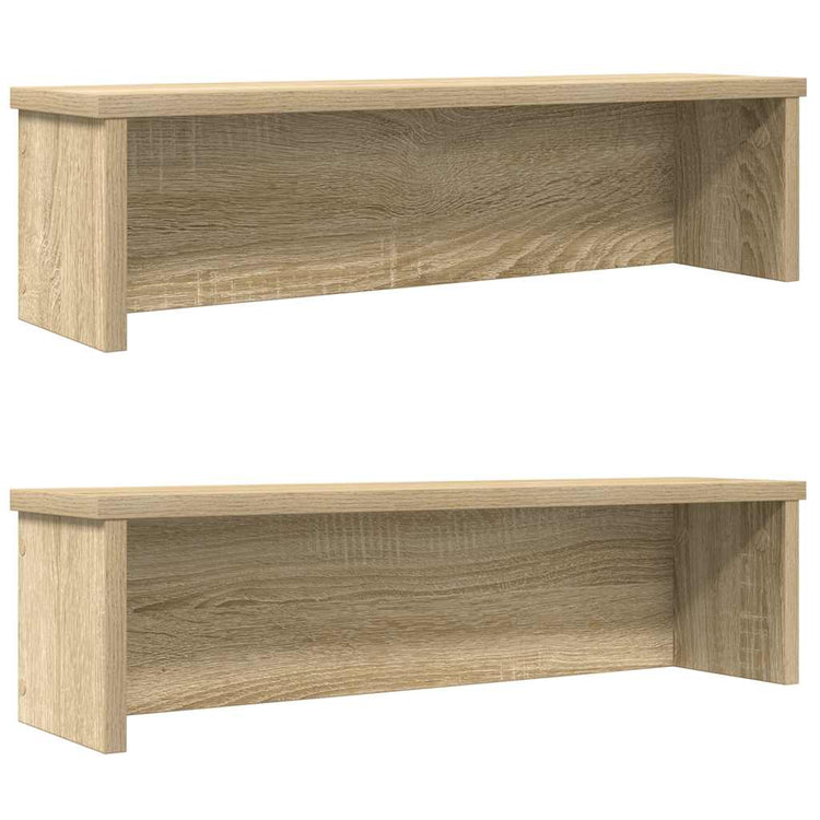 VidaXL étagères de cuisine empilables 2 pcs 50x15x16 cm couleur chêne sonoma