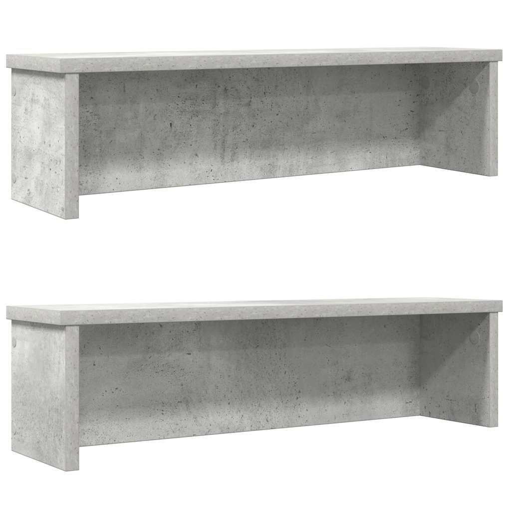 Vidaxx étagères de cuisine empilables 2 pcs 50x15x16 cm gris béton