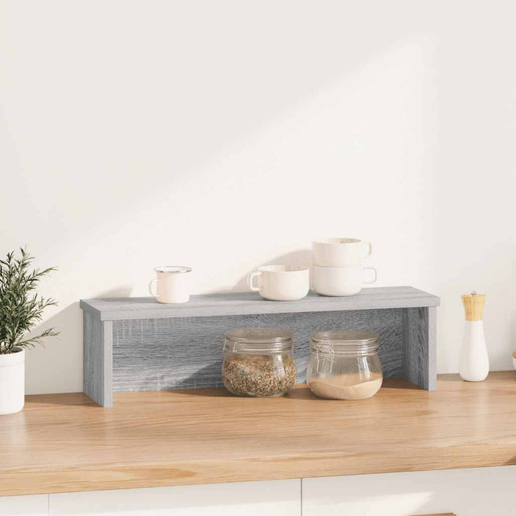 Vidaxx étagère de cuisine empilable 50x15x16cm bois d'ingénierie gris chêne sonoma