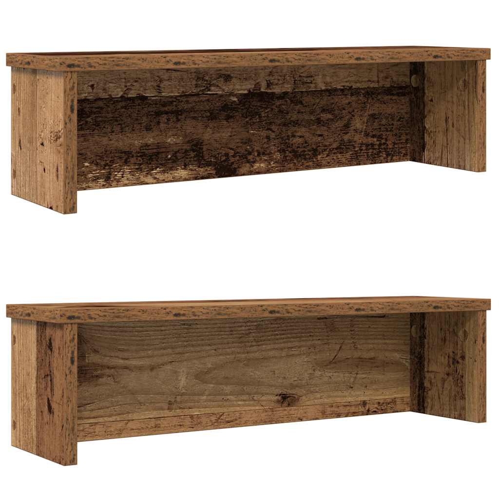 VidaXL étagères de cuisine empilables 2 pcs 50x15x16 cm couleur bois ancien