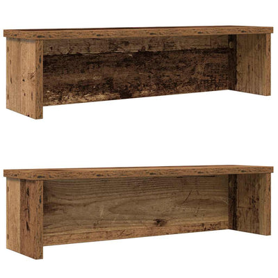 VidaXL étagères de cuisine empilables 2 pcs 50x15x16 cm couleur bois ancien