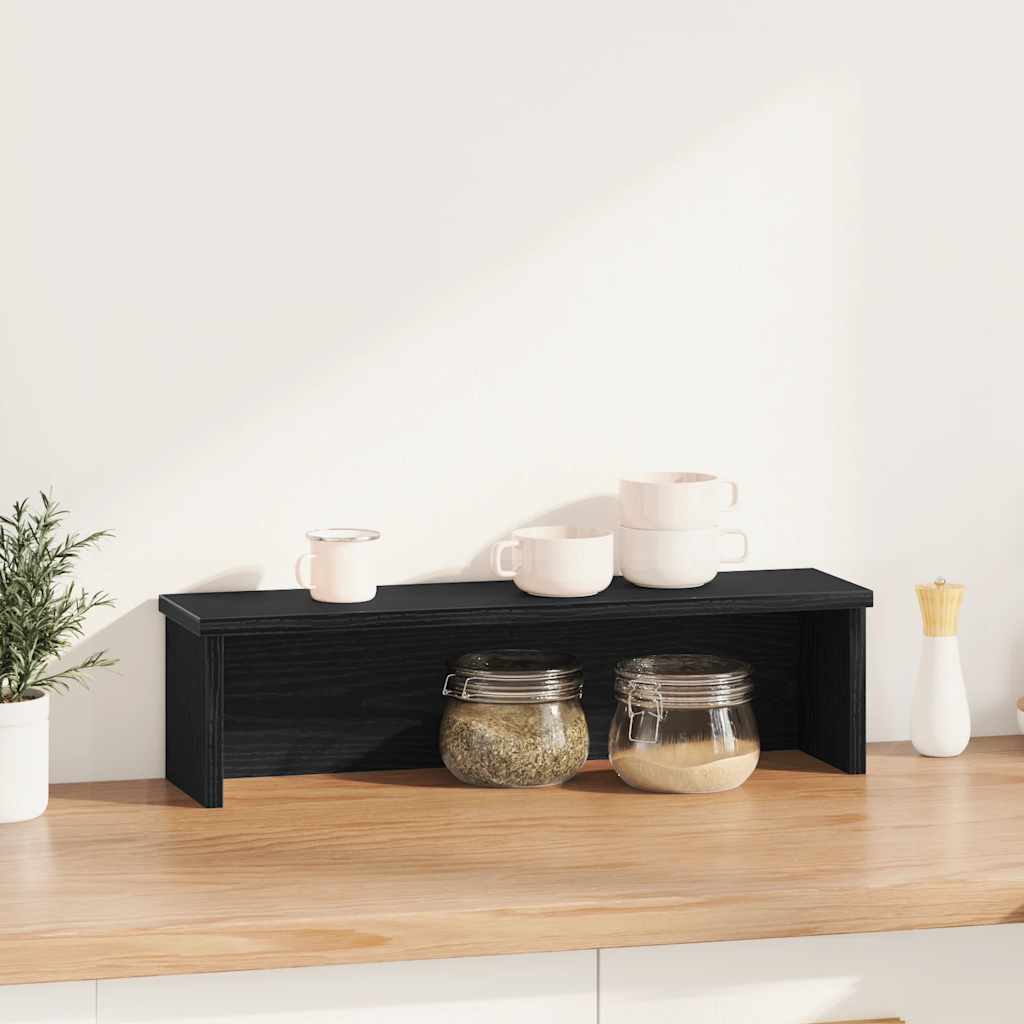 Rack de cuisine Vidaxl Empilable 60x15x16 cm Black Black