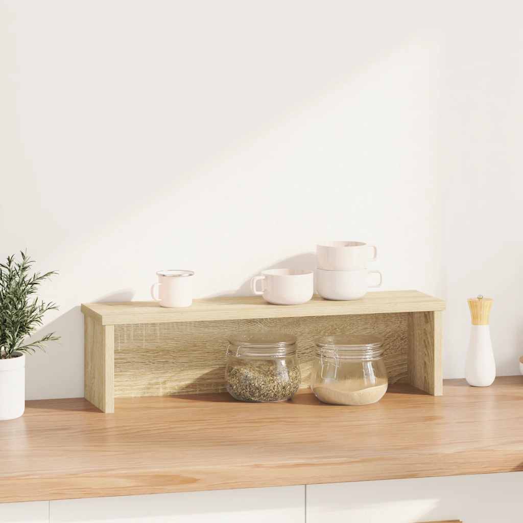 Rack de cuisine vidaxl empilable 60x15x16 cm Couleur de chêne sonoma en bois transformé