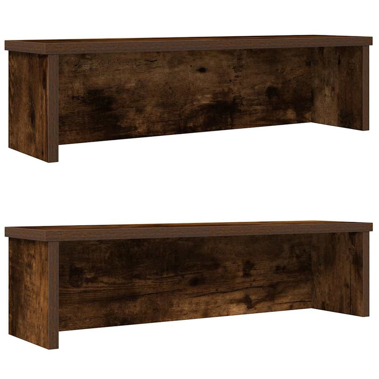 Racks de cuisine vidaxl empilables 2 pcs 60x15x16 cm de chêne fumé coloré