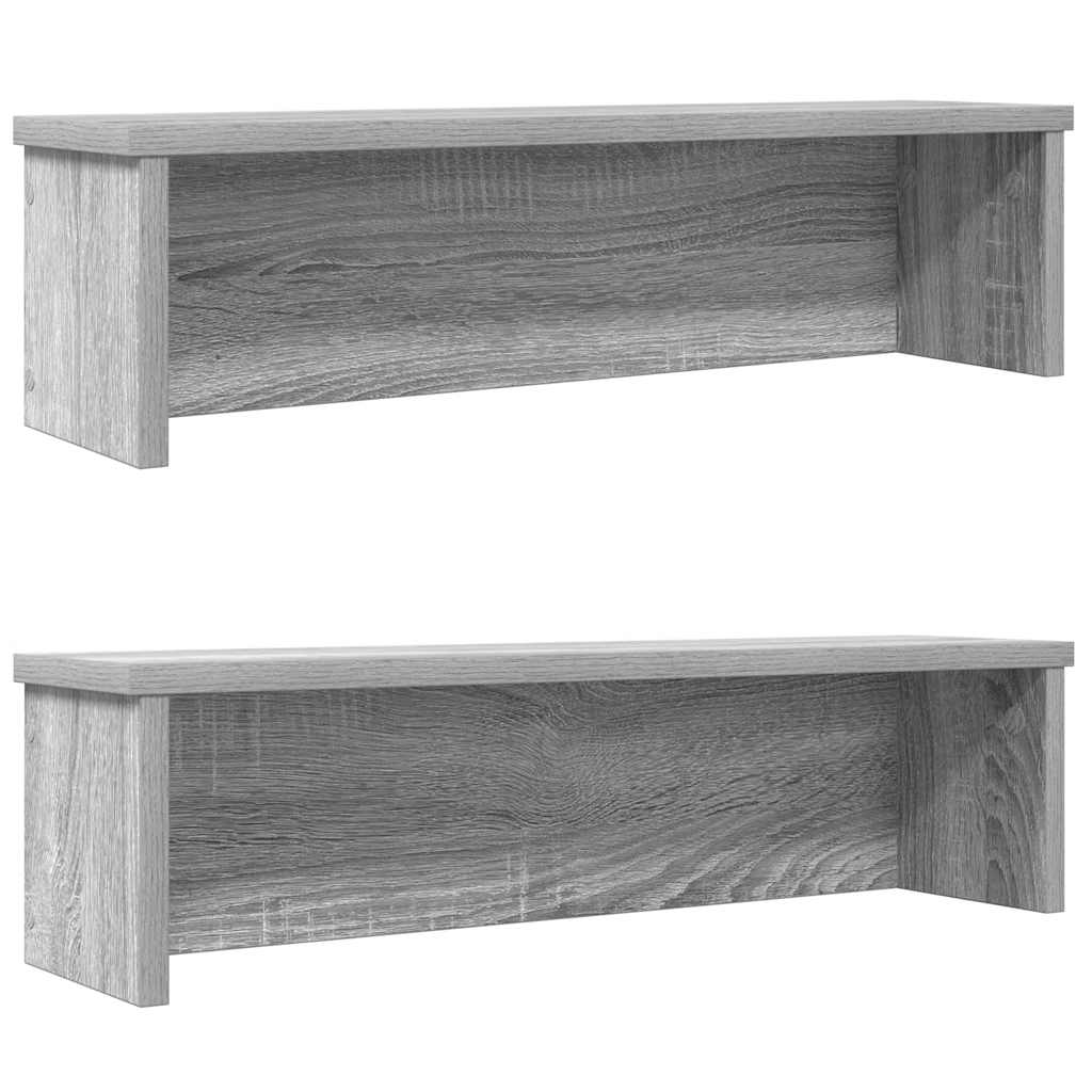 Vidaxl Kitchen Racks Empilable 2 PCS 60x15x16 cm Grey Sonoma Oak