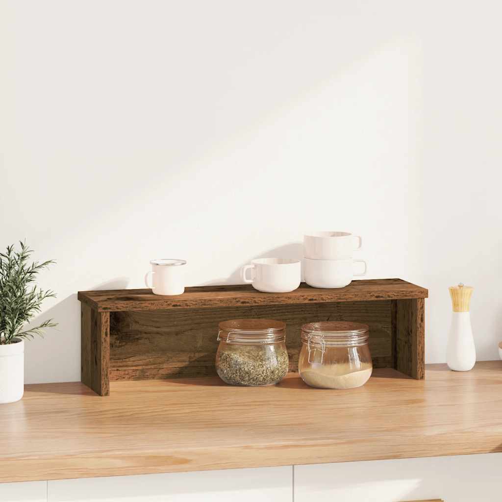 Rack de cuisine Vidaxl Empilable 60x15x16 cm Bois transformé vieux bois coloré
