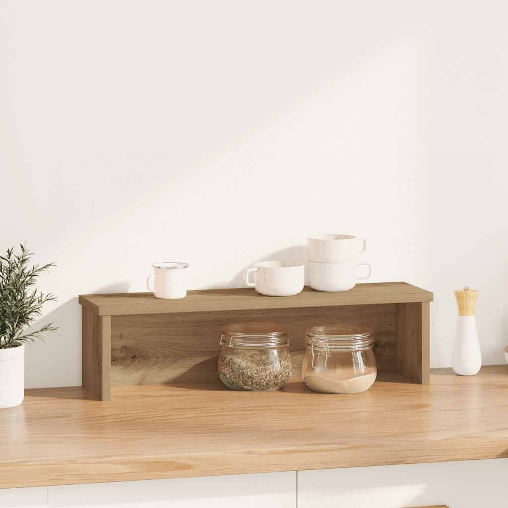 Rack de cuisine vidaxl empilable 60x15x16 cm chêne artisanal en bois transformé
