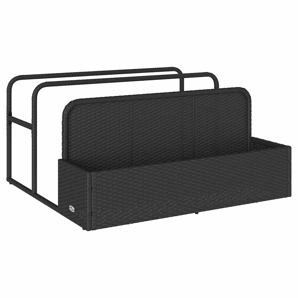 Vidaxx sac de rangement pour piscine, noir, 110x100x57 cm, polyrotin
