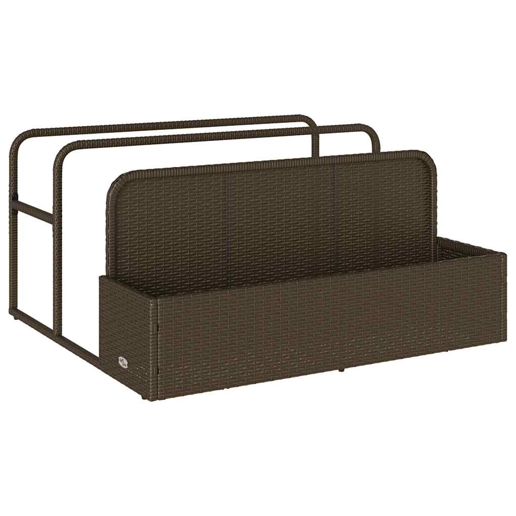 Vidaxx sac de rangement pour piscine, marron, 110x100x57 cm, polyrotin