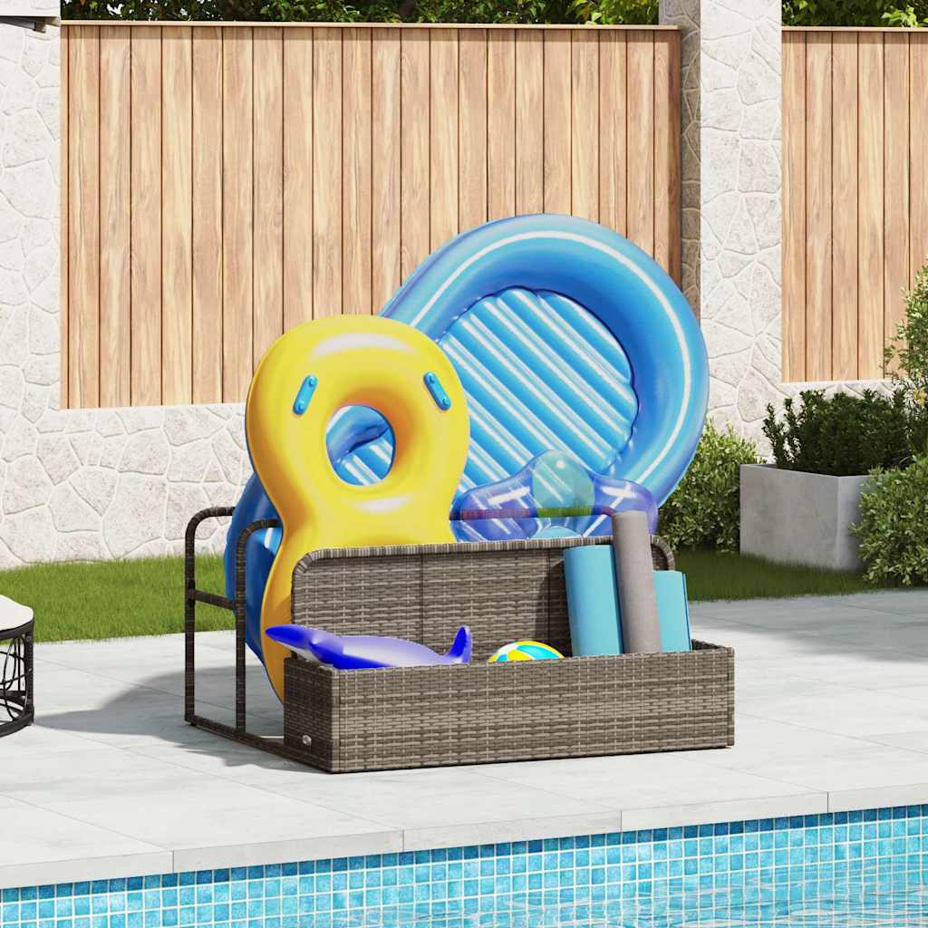 Vidaxx sac de rangement pour piscine, gris, 110x100x57 cm, polyrotin