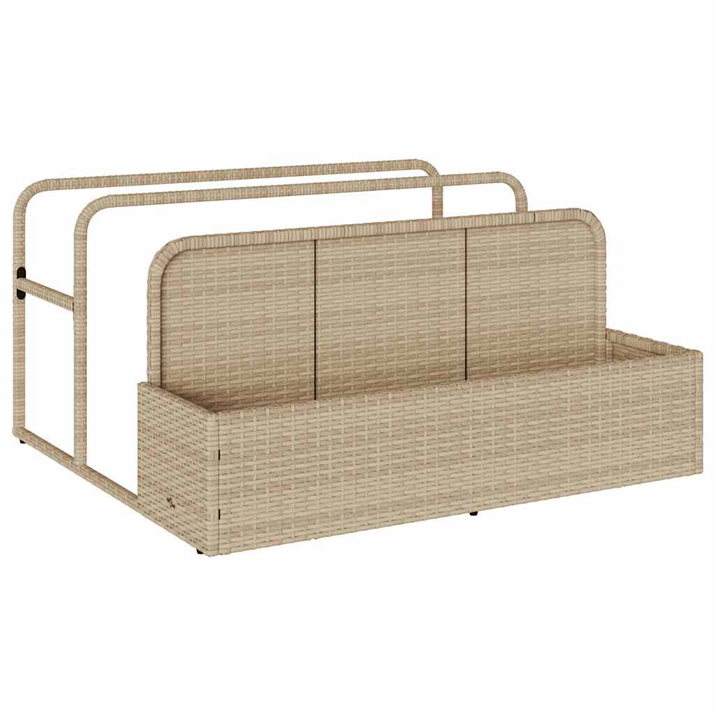 Vidaxx sac de rangement pour piscine, beige, 110x100x57 cm, polyrotin