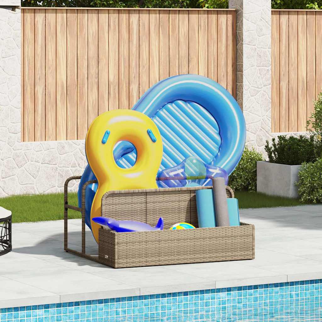 Vidaxx sac de rangement pour piscine, beige, 110x100x57 cm, polyrotin