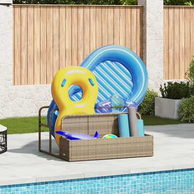 Vidaxx sac de rangement pour piscine, beige, 110x100x57 cm, polyrotin