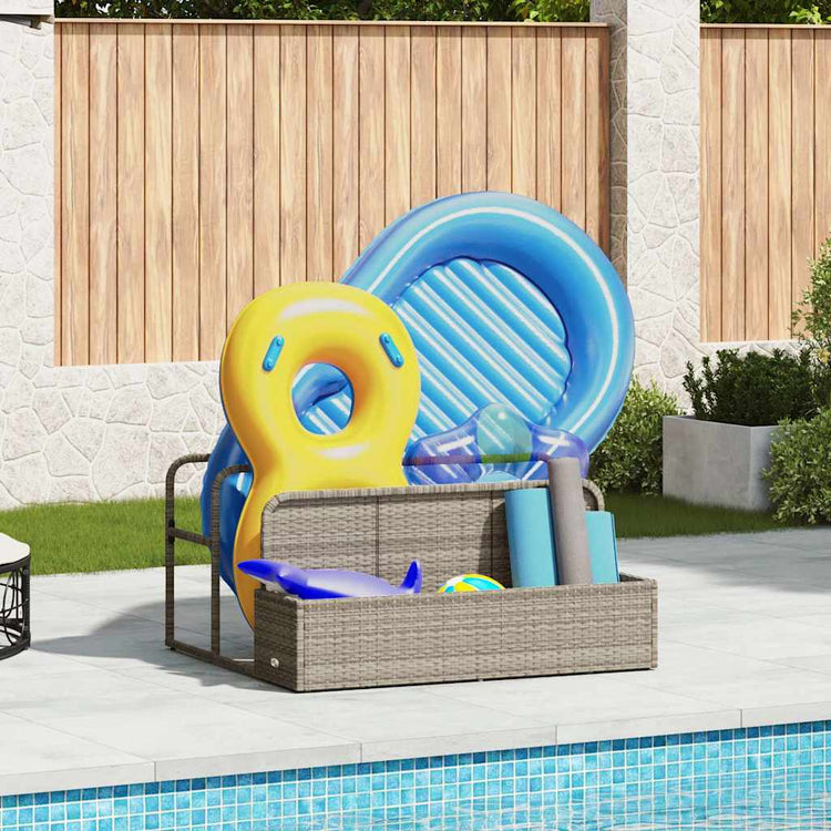 Vidaxx storage bag for the pool, light gray, 110x100x57 cm, polyrattan
