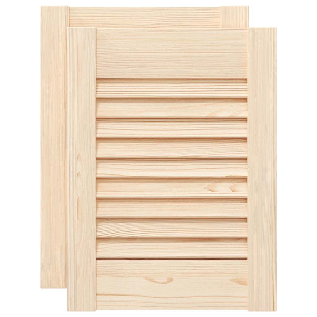 Vidaxx portes de placard à lattes 2 pcs 39,5x29,5 cm bois de pin massif