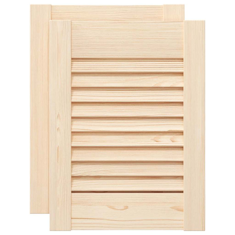 Vidaxx portes de placard à lattes 2 pcs 39,5x29,5 cm bois de pin massif