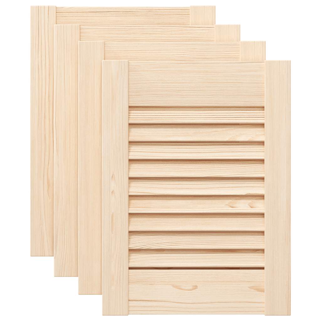 Vidaxxl portes d'armoires à lattes 4 pcs 39,5x29,5 cm bois de pin massif