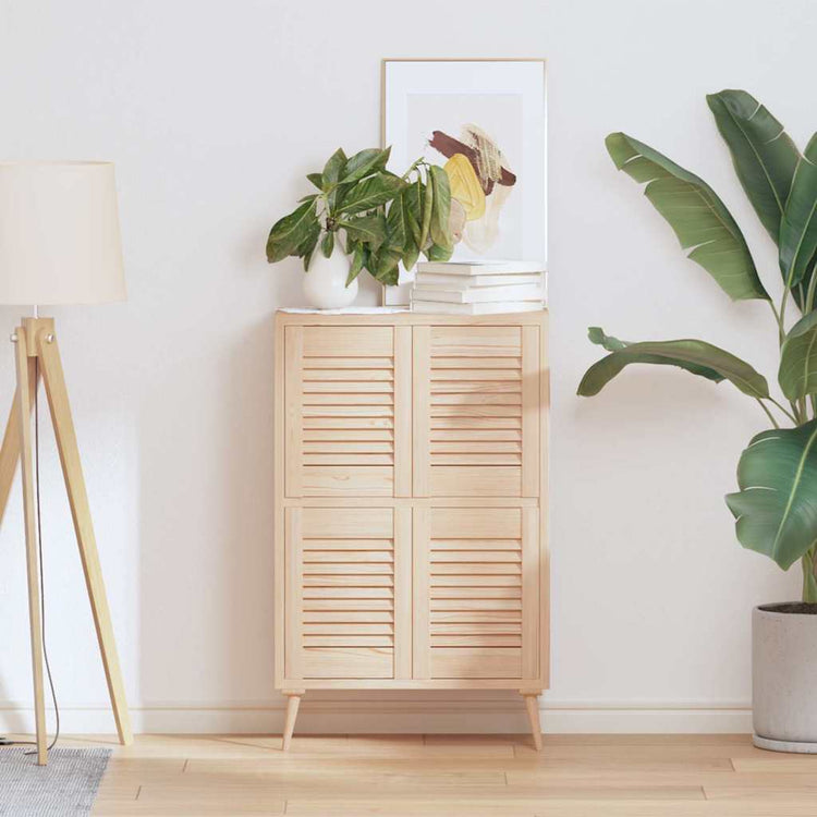 Vidaxxl portes d'armoires à lattes 4 pcs 39,5x29,5 cm bois de pin massif