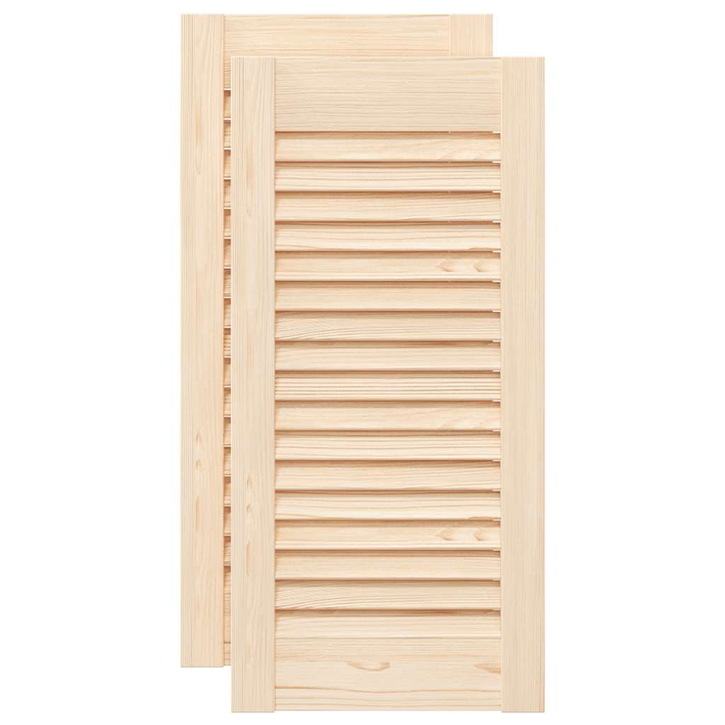 Vidaxx portes de placard à lattes 2 pcs 61,5x29,5 cm bois de pin massif