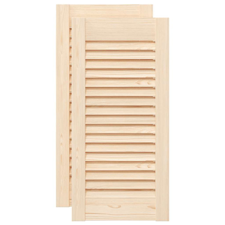 Vidaxx portes de placard à lattes 2 pcs 61,5x29,5 cm bois de pin massif