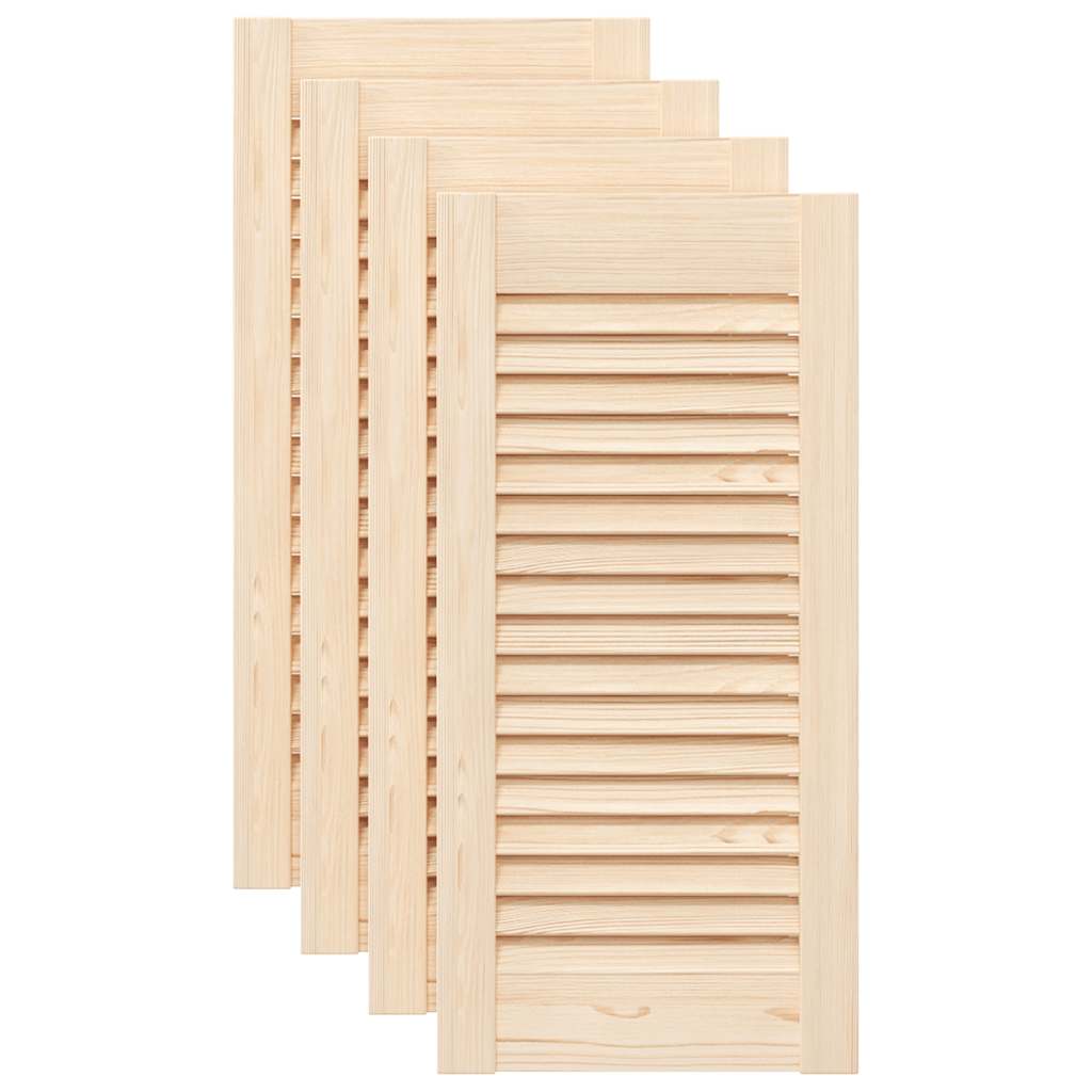 Vidaxxl portes d'armoires à lattes 4 pcs 61,5x29,5 cm bois de pin massif
